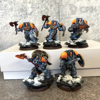 Описание картинки Wolf Guard Terminators от WarBoss  по цене 100руб | Свободный Рынок Миниатюр - СРМ