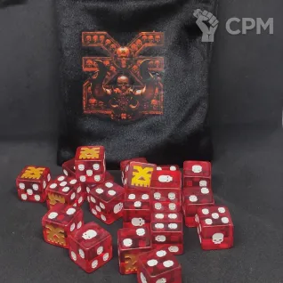 Описание картинки Khorne Dice Кубы Кхорна от Fle94 по цене 2 800руб | Свободный Рынок Миниатюр - СРМ