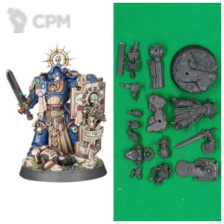 Описание картинки Captain with Relic Shield, оригинал от Templar Forge по цене 100руб | Свободный Рынок Миниатюр - СРМ