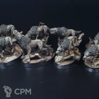 Описание картинки Dire Wolves от taya_good по цене 1 500руб | Свободный Рынок Миниатюр - СРМ