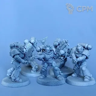 Описание картинки Blood Angels Intercessor Squad оригинал с улучшениями от artifactorum по цене 1 500руб | Свободный Рынок Миниатюр - СРМ