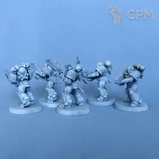 Описание картинки Blood Angels Intercessor Squad оригинал с улучшениями от artifactorum по цене 1 500руб | Свободный Рынок Миниатюр - СРМ