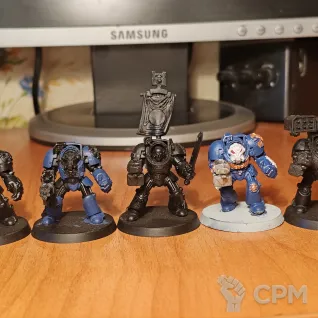 Описание картинки Отряд Терминаторов Космодесанта (Classic Space Marine Terminators Squad, 5 моделей) OOP от Gimliman по цене 1 000руб | Свободный Рынок Миниатюр - СРМ