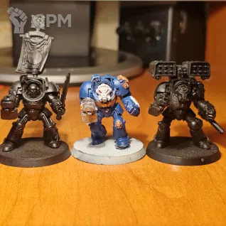 Описание картинки Отряд Терминаторов Космодесанта (Classic Space Marine Terminators Squad, 5 моделей) OOP от Gimliman по цене 1 000руб | Свободный Рынок Миниатюр - СРМ