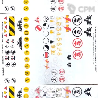 Описание картинки Space Marine Vehicle Transfer Sheet 2шт от Zversh по цене 100руб | Свободный Рынок Миниатюр - СРМ