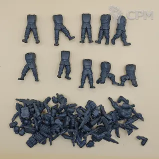 Описание картинки Light infantry squad от PocketSized Prints по цене 450руб | Свободный Рынок Миниатюр - СРМ