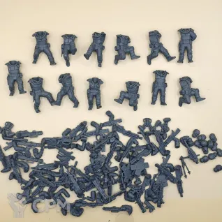 Описание картинки Airborne squad with heavy bolter от PocketSized Prints по цене 500руб | Свободный Рынок Миниатюр - СРМ