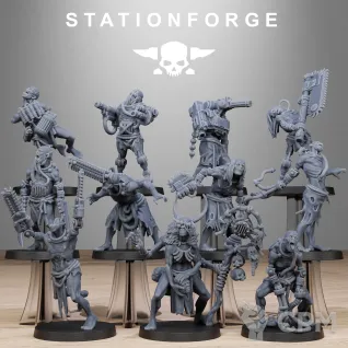 Описание картинки Techno barbarian Necromants от PocketSized Prints по цене 500руб | Свободный Рынок Миниатюр - СРМ