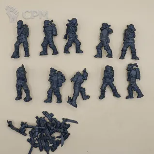Описание картинки Jungle Fighters squad от PocketSized Prints по цене 450руб | Свободный Рынок Миниатюр - СРМ
