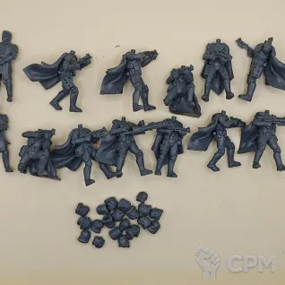 Описание картинки Jedi knight and Mudjumpers squad от PocketSized Prints по цене 500руб | Свободный Рынок Миниатюр - СРМ