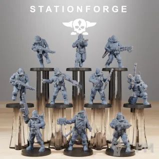 Описание картинки Jungle Fighters squad от PocketSized Prints по цене 450руб | Свободный Рынок Миниатюр - СРМ