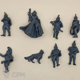 Описание картинки Rogue trader with retinue от PocketSized Prints по цене 400руб | Свободный Рынок Миниатюр - СРМ