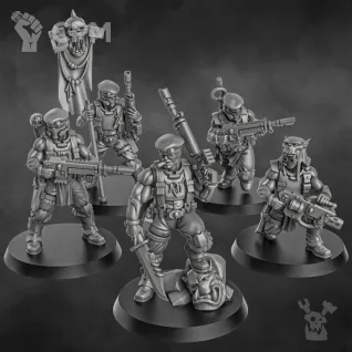 Описание картинки Ork Slayers squad от PocketSized Prints по цене 500руб | Свободный Рынок Миниатюр - СРМ