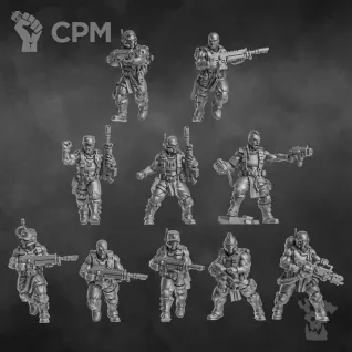 Описание картинки Ork Slayers squad от PocketSized Prints по цене 500руб | Свободный Рынок Миниатюр - СРМ