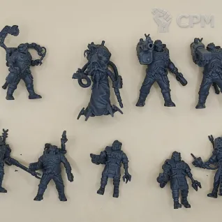 Описание картинки Magos and servitors от PocketSized Prints по цене 400руб | Свободный Рынок Миниатюр - СРМ