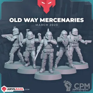Описание картинки Mandalorians squad от PocketSized Prints по цене 500руб | Свободный Рынок Миниатюр - СРМ