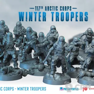 Описание картинки Winter troopers Heavy scouts от PocketSized Prints по цене 500руб | Свободный Рынок Миниатюр - СРМ