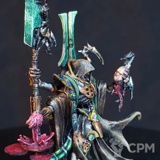 Описание картинки Necron Overlord (Lord) Alt от Arrowhead Miniatures по цене 1 750руб | Свободный Рынок Миниатюр - СРМ