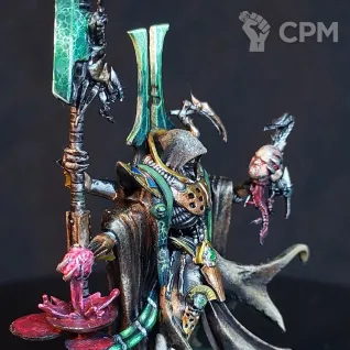 Описание картинки Necron Lord (Overlord)  Alt от Arrowhead Miniatures по цене 100руб | Свободный Рынок Миниатюр - СРМ