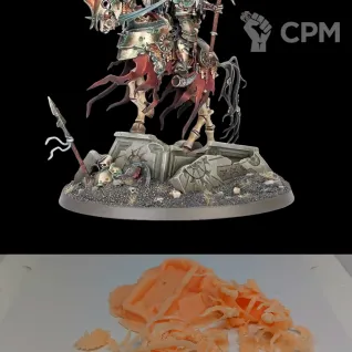 Описание картинки Wight King on Skeleton Steed от Орки с наГорки по цене 100руб | Свободный Рынок Миниатюр - СРМ