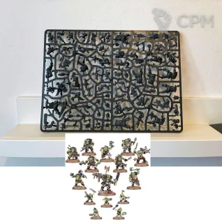 Описание картинки Boss Nob + 9x Boyz + 5x Gretchin из Starter Set 2026 (оригинал) от User32030 по цене 100руб | Свободный Рынок Миниатюр - СРМ