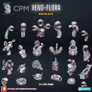 Описание картинки Xeno-Floras - Predator Jungle Plant Basing Bits от PocketSized Prints по цене 600руб | Свободный Рынок Миниатюр - СРМ