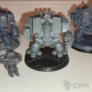 Описание картинки Space Marine Venerable Dreadnought 3штуке 1 оригинал, и бонусом два печатных от User37833 по цене 1 000руб | Свободный Рынок Миниатюр - СРМ
