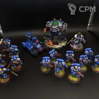 Описание картинки Ultramarines. Небольшая группа от WarBoss  по цене 100руб | Свободный Рынок Миниатюр - СРМ