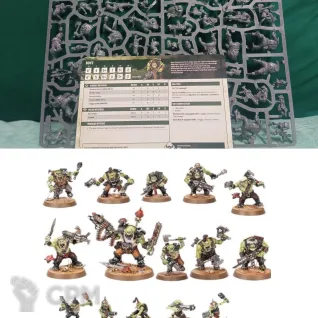 Описание картинки Armageddon: 10 Ork Boyz + 5 Gretchins от Xero по цене 2 200руб | Свободный Рынок Миниатюр - СРМ