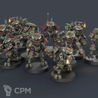 Описание картинки Fire Warriors Squad от Tridax Forge по цене 350руб | Свободный Рынок Миниатюр - СРМ