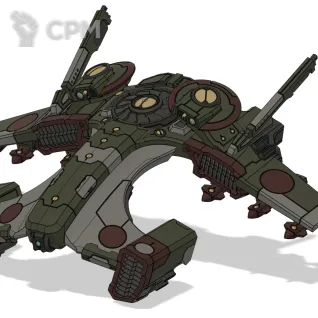 Описание картинки Sky Ray Gunship от Tridax Forge по цене 200руб | Свободный Рынок Миниатюр - СРМ