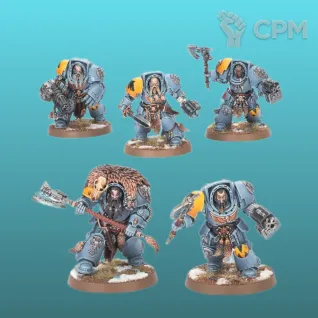 Описание картинки Wolf Guard Terminators (Космические Волки) от Гусь-Печатный по цене 100руб | Свободный Рынок Миниатюр - СРМ