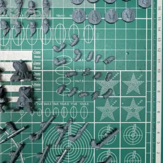 Описание картинки Dwarves Handgunners от Recruiter по цене 600руб | Свободный Рынок Миниатюр - СРМ