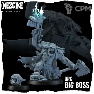 Описание картинки Orc big boss от Бруталити по цене 300руб | Свободный Рынок Миниатюр - СРМ