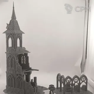 Описание картинки Разрушенное Аббатство от Terrain Print по цене 800руб | Свободный Рынок Миниатюр - СРМ