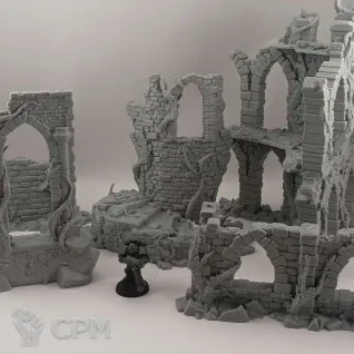 Описание картинки Каменные Фэнтези Руины №2 - комплект из 5 от Terrain Print по цене 800руб | Свободный Рынок Миниатюр - СРМ
