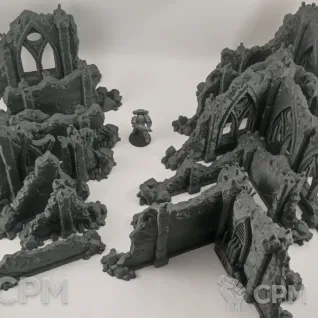 Описание картинки Sci-Fi Руины - Комплект из 14 от Terrain Print по цене 800руб | Свободный Рынок Миниатюр - СРМ