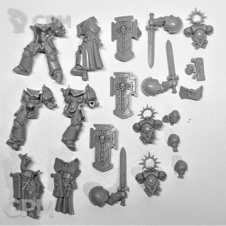 Описание картинки Bladeguard Veteran Squad Indomitus от Московская Литейка  по цене 100руб | Свободный Рынок Миниатюр - СРМ