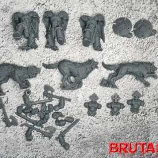 Описание картинки Wolf Guard Headtakers от Бруталити по цене 800руб | Свободный Рынок Миниатюр - СРМ