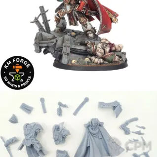 Описание картинки Jaghatai Khan, Primarch of The White Scars Legion от KM_Forge по цене 450руб | Свободный Рынок Миниатюр - СРМ