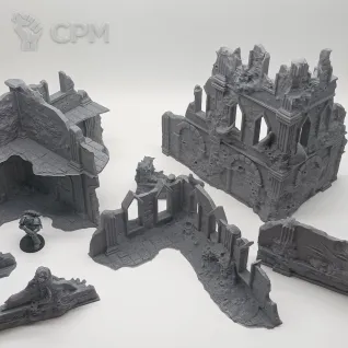 Описание картинки Зараженные Руины - Террейн от Terrain Print по цене 800руб | Свободный Рынок Миниатюр - СРМ