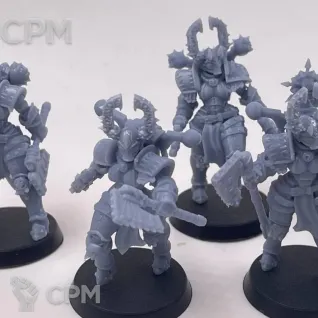 Описание картинки Берсеркеры Кхорна Девушки от Подземный человек по цене 600руб | Свободный Рынок Миниатюр - СРМ