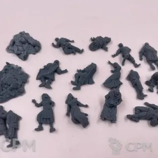 Описание картинки Мертвые средневековые горожане от Подземный человек по цене 300руб | Свободный Рынок Миниатюр - СРМ