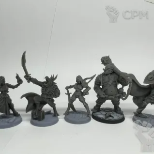 Описание картинки Банда приключенцев от Подземный человек по цене 300руб | Свободный Рынок Миниатюр - СРМ