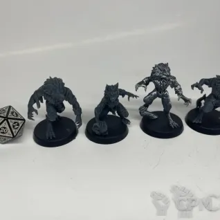 Описание картинки Стая оборотней вервольфов от Подземный человек по цене 400руб | Свободный Рынок Миниатюр - СРМ