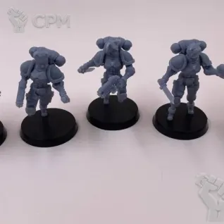 Описание картинки Анимэшные Космодесантнецы от Подземный человек по цене 300руб | Свободный Рынок Миниатюр - СРМ