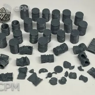 Описание картинки Металлические бочки от Подземный человек по цене 200руб | Свободный Рынок Миниатюр - СРМ