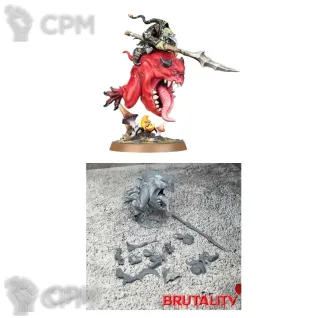 Описание картинки Loonboss on Giant Cave Squig от Brutality по цене 400руб | Свободный Рынок Миниатюр - СРМ