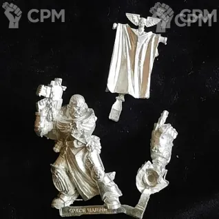 Описание картинки Space Marine Veteran sergeant with Power Fist old оригинал metall от Superguns по цене 900руб | Свободный Рынок Миниатюр - СРМ