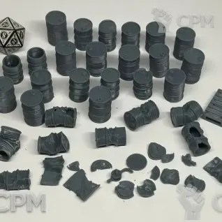 Описание картинки Металлические бочки от Подземный человек по цене 200руб | Свободный Рынок Миниатюр - СРМ